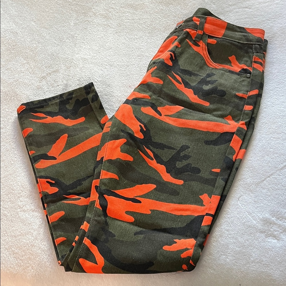 Camouflage Orange and Green Men's Pants